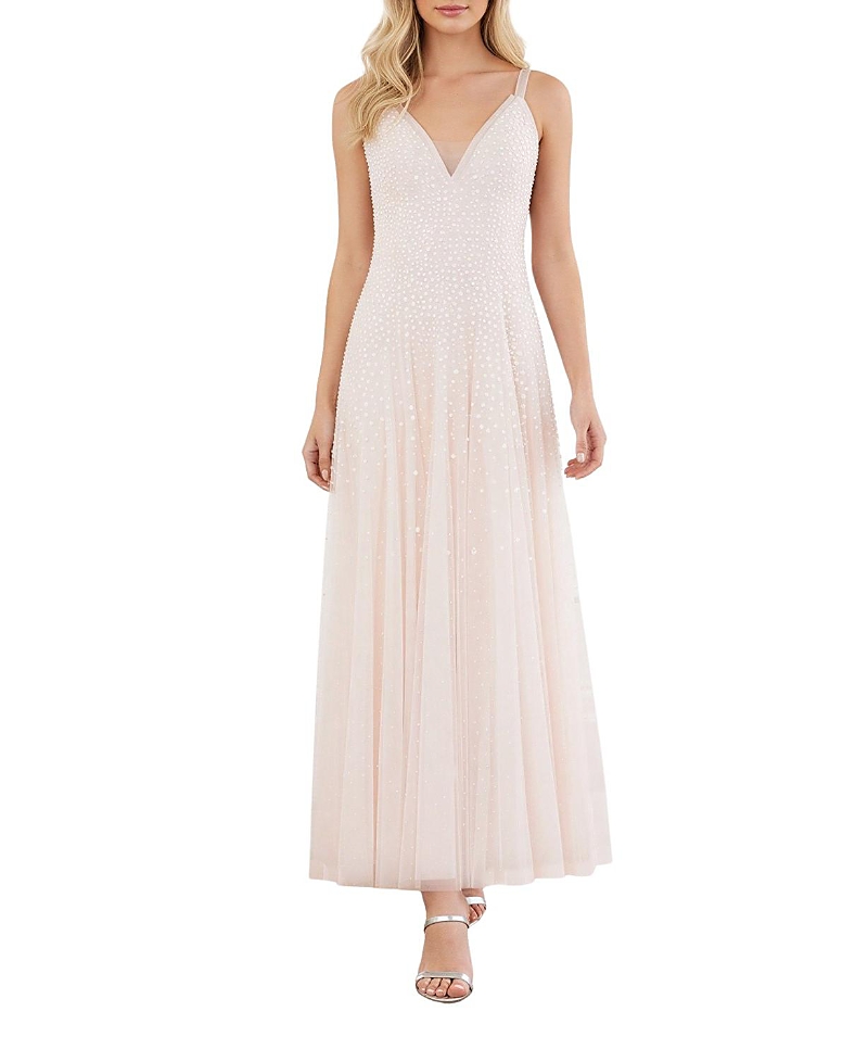 Needle & Thread Sequin Cascade Cami Plunge Gown