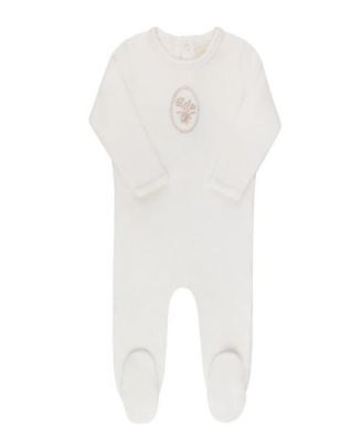 Unisex Velour Center Floral Collection Footie + Bonnet - Baby