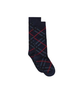 Check Cotton Blend Socks