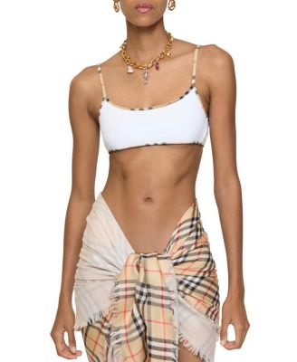  Check Trim Bikini Top