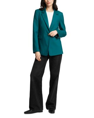 Notched Lapel Single Button Blazer