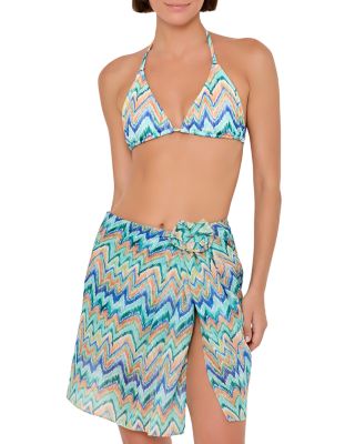 Tropical Chevron Swim Cover Up Sarong