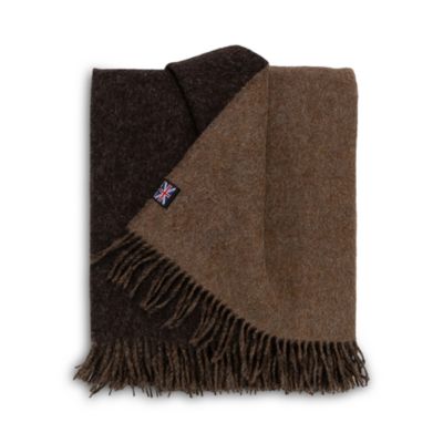 The Gentlemen's Collection Reversible Double Cloth Lambswool Throw