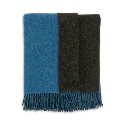 The Gentlemen's Collection Reversible Double Cloth Lambswool Throw