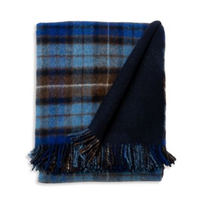 Shetland Lambswool Double-Cloth Reversible Throw 