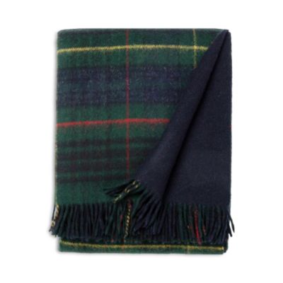 Shetland Lambswool Double-Cloth Reversible Throw 
