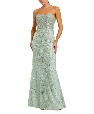 Strapless Embellished Gown