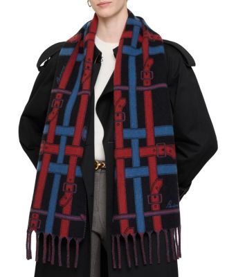  Belt Check Cashmere Scarf