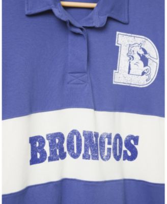 Women's NFL Denver Broncos Rugby Long Sleeve Sweater