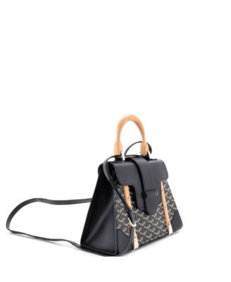 PM Saigon Top Handle Bag Coated Canvas with Leather