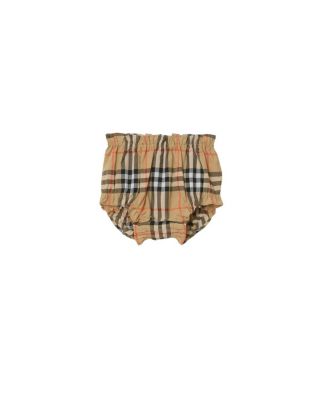 Girls' Check Cotton Dress with Bloomers - Baby