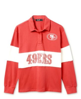  Women's NFL San Francisco 49ers Rugby Long Sleeve Sweater
