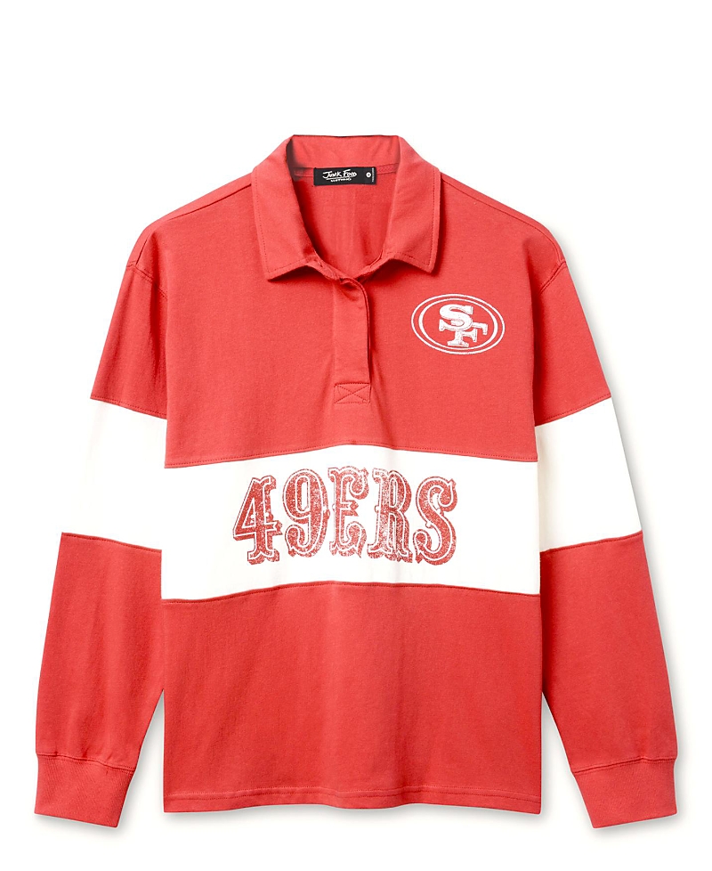 Junk Food Clothing Women's Nfl San Francisco 49ers Rugby Long Sleeve Sweater