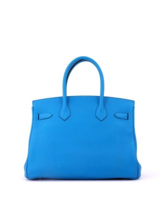 Birkin 30 Handbag Verso Togo with Palladium Hardware