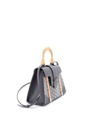 PM Saigon Top Handle Bag Coated Canvas with Leather