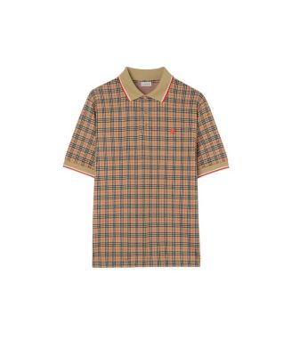  Check Cotton Blend Polo Shirt