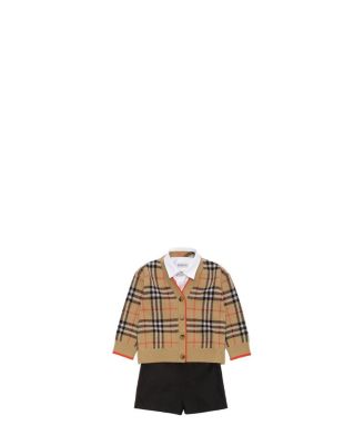 Girls' Check Wool Cardigan - Baby, Little Kid