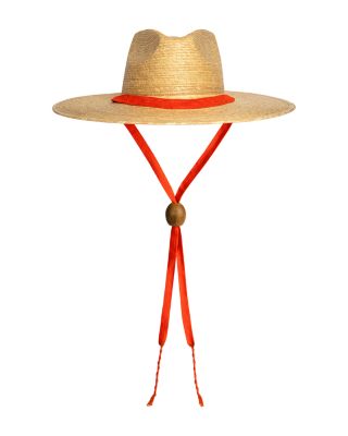 Bright Cherry Rancher Palm Straw Hat