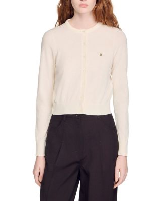 Round Neck Cropped Cardigan Sweater 