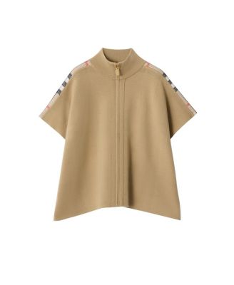 Girls' Reversible Check Wool Cape - Little Kid, Big Kid