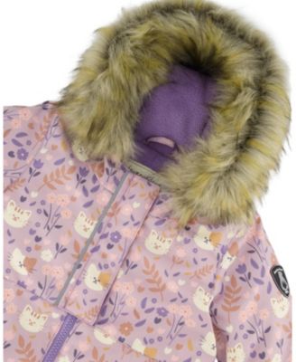  Girls' Two-Piece Play Snowsuit Cat Jacket - Baby, Little Kid
