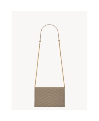 Cassandre Envelope Chain Wallet in Grain De Poudre Leather