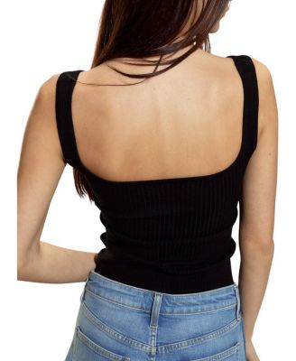  Tribeca Faux Leather Combo Top