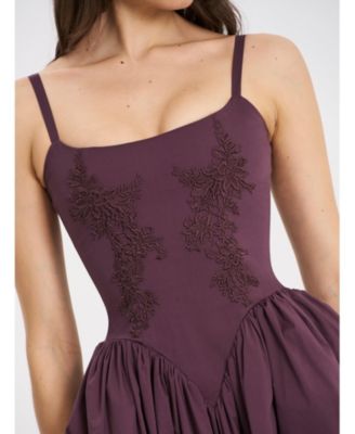 Oakleigh Cotton Lace-up Back Midi Dress