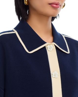 Contrast Trim Cardigan