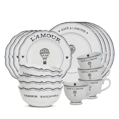 L'Amour Toujours 16 Piece Dinnerware Set, Service for 4