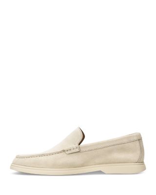 Men's Sienne White Suede Loafers 