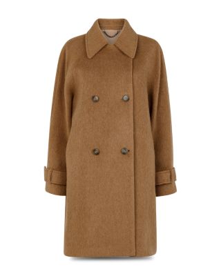 Short Button Detail Wool Coat