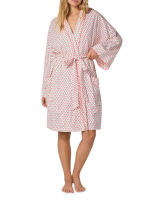 Blossom Geo Banded Collar Stretch Jersey Robe