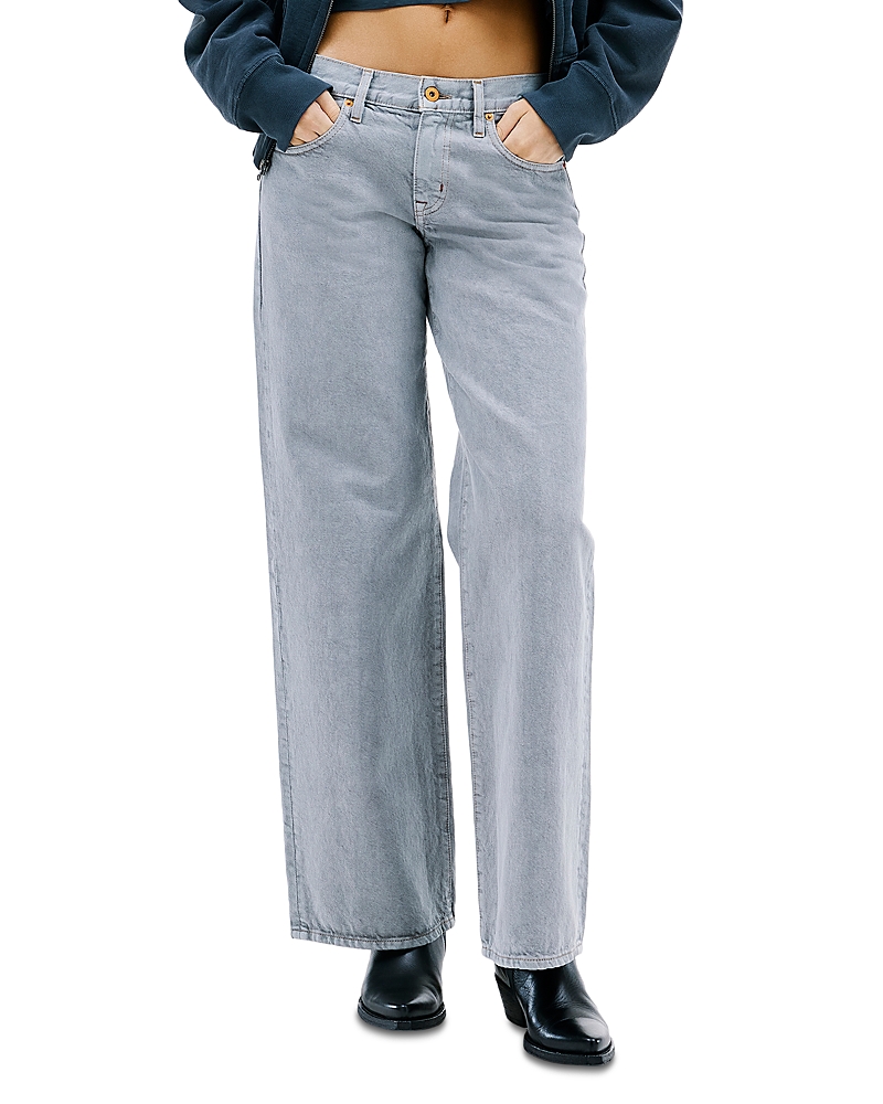 Slvrlake Lexi Low Rise Wide Leg Jeans in Shadow Grey
