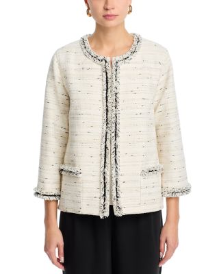 Boxy Fringe Trim Jacket