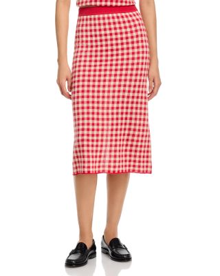 Cashmere Gingham Skirt