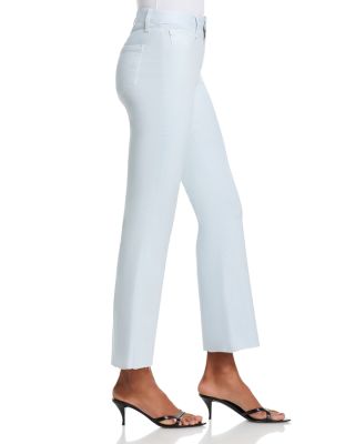 Kendra High Rise Cropped Flared Jeans in Pale Mist