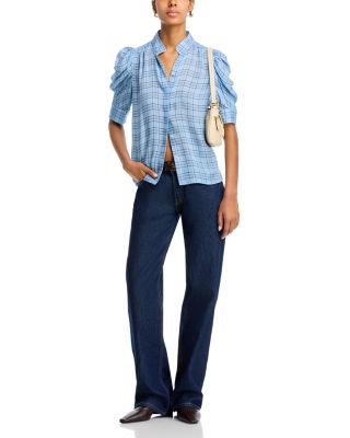 The Plaid Gillian Silk Blouse