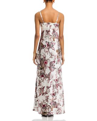 Sayla Bias Cut Silk Maxi Dress