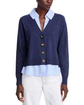 Collared Layered Cardigan