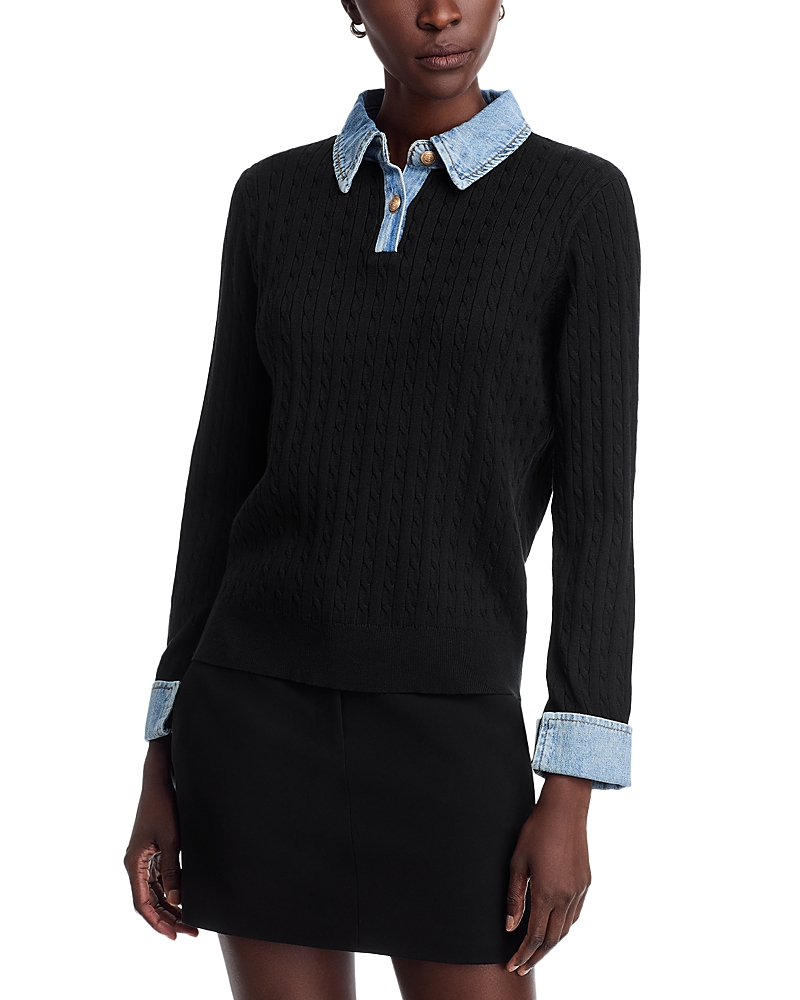 Sioni Denim Collared Sweater