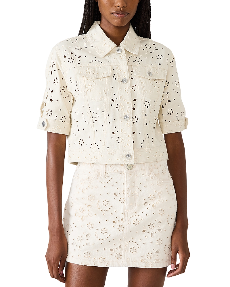 Steve Madden Blu Eyelet Jacket