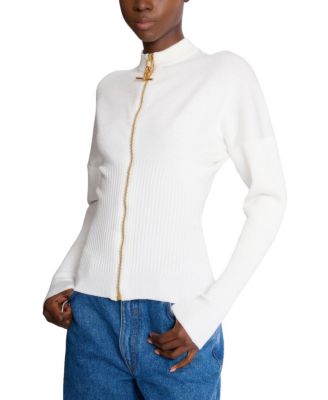  Zipped Knit Cardigan