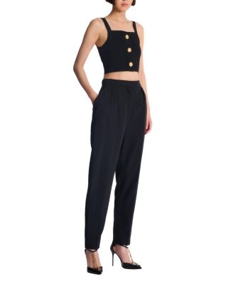  Knit Bralette Top with Buttons