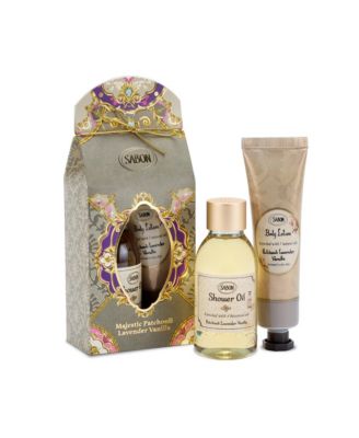 Majestic Gala 2025  Patchouli Lavender Vanilla Shower Oil + Body Lotion Kit