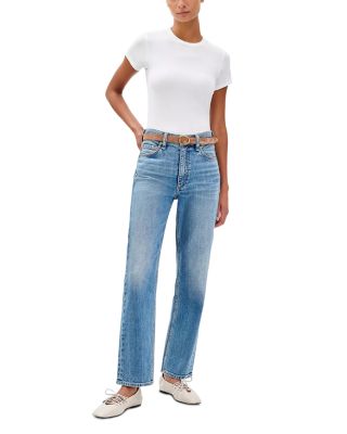 Harlowe Mid Rise Ankle Straight Jeans in Amity