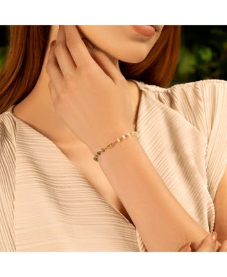  Soothing Oasis Opal Emerald Evil Eye Charm Bracelet