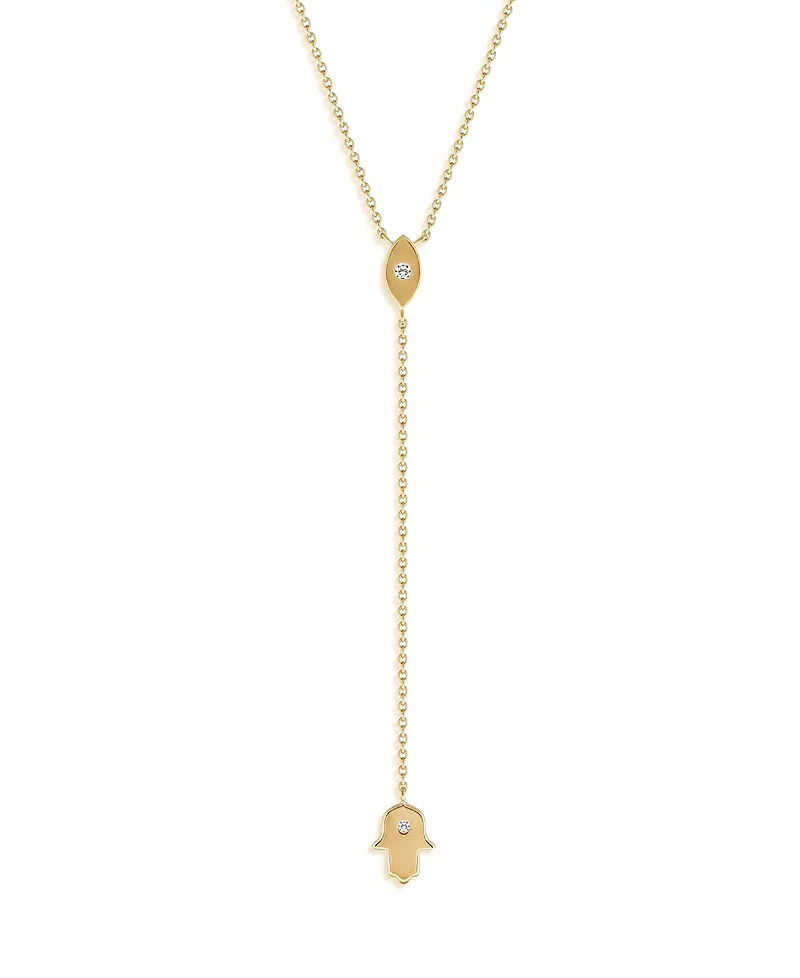 Karma and Luck Gracious Guardian Gold Evil Eye & Hamsa Necklace