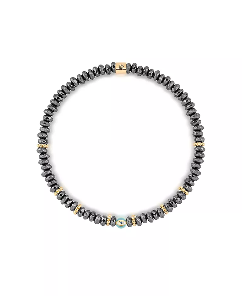Karma and Luck Earth Guardian - Hematite Evil Eye Bracelet