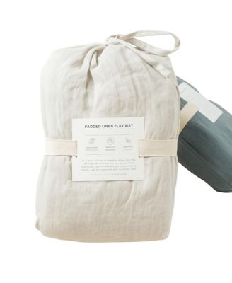 Unisex Stone Washed Linen Quilted Playmat - Baby